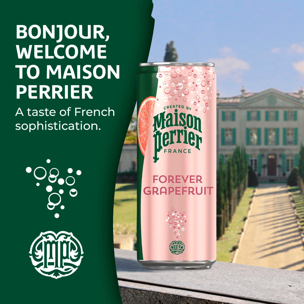 Maison Perrier Forever Grapefruit glass serve captures refined moment of indulgence