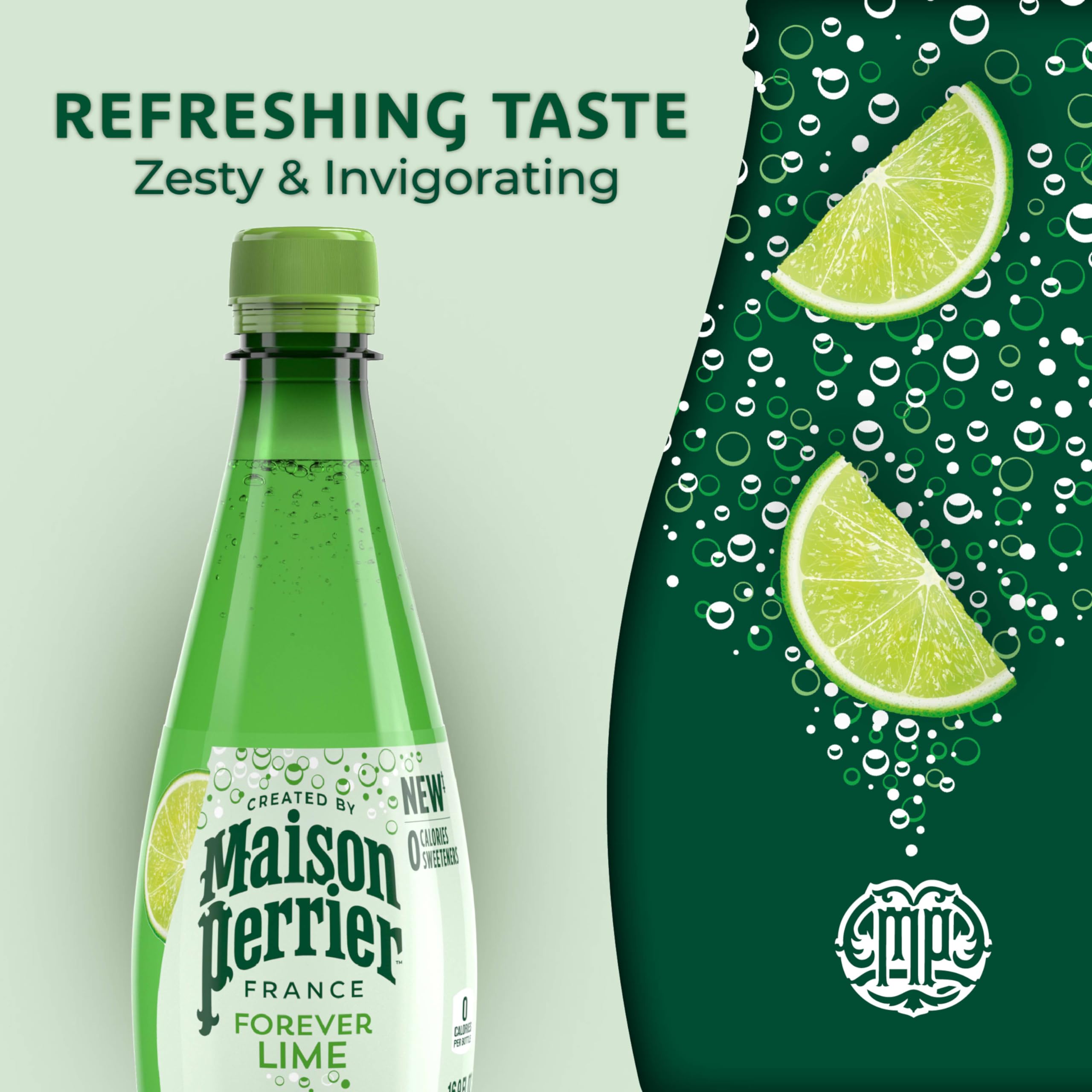 Pouring Forever Lime into a glass with bright lime aroma
