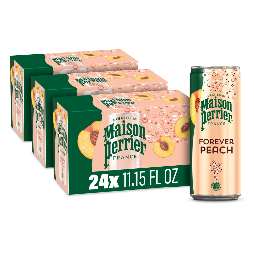 Maison Perrier Forever Peach can front view with crisp aroma and zero calories.
