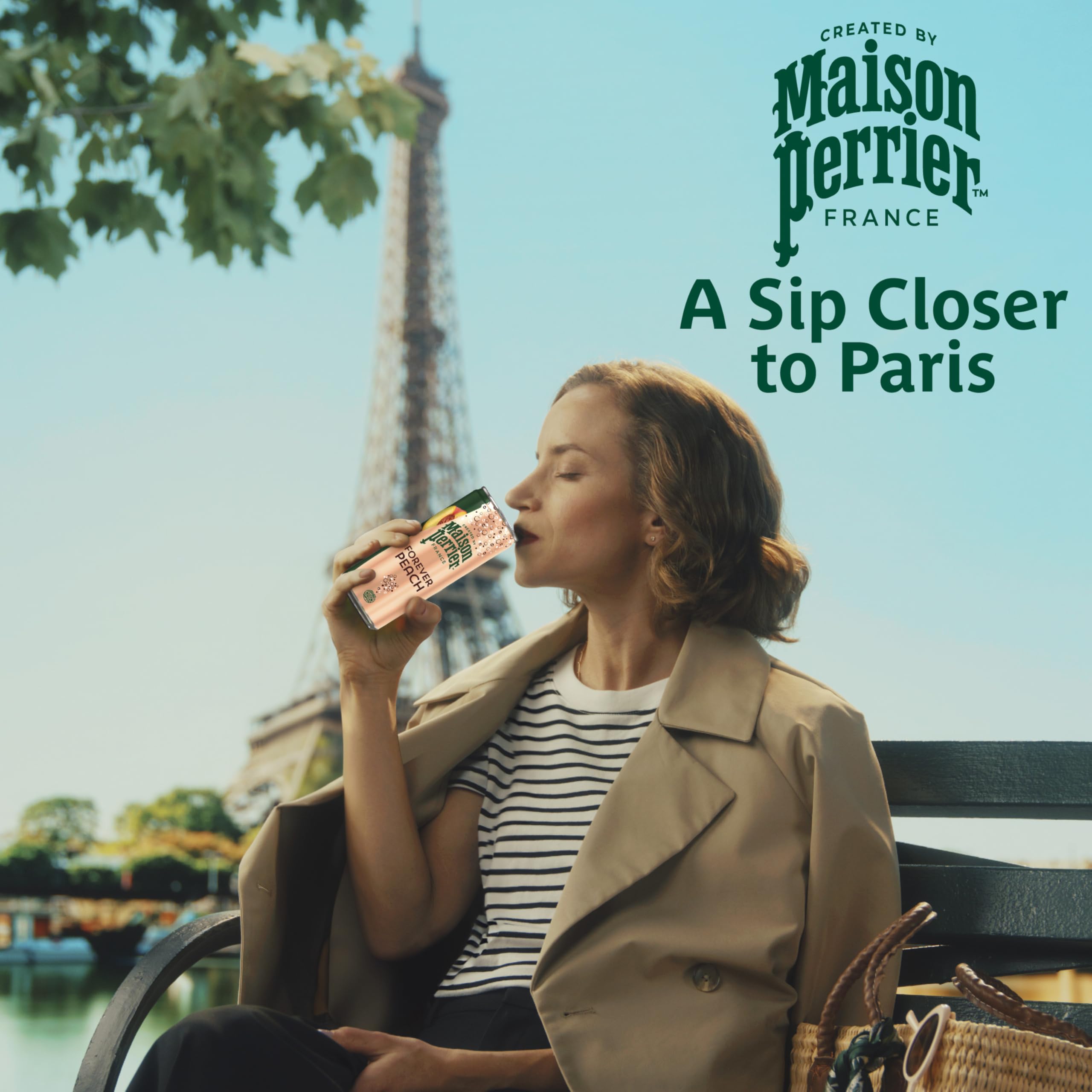 Mocktail-ready pairing with Maison Perrier Forever Peach for festive, non-alcoholic options.
