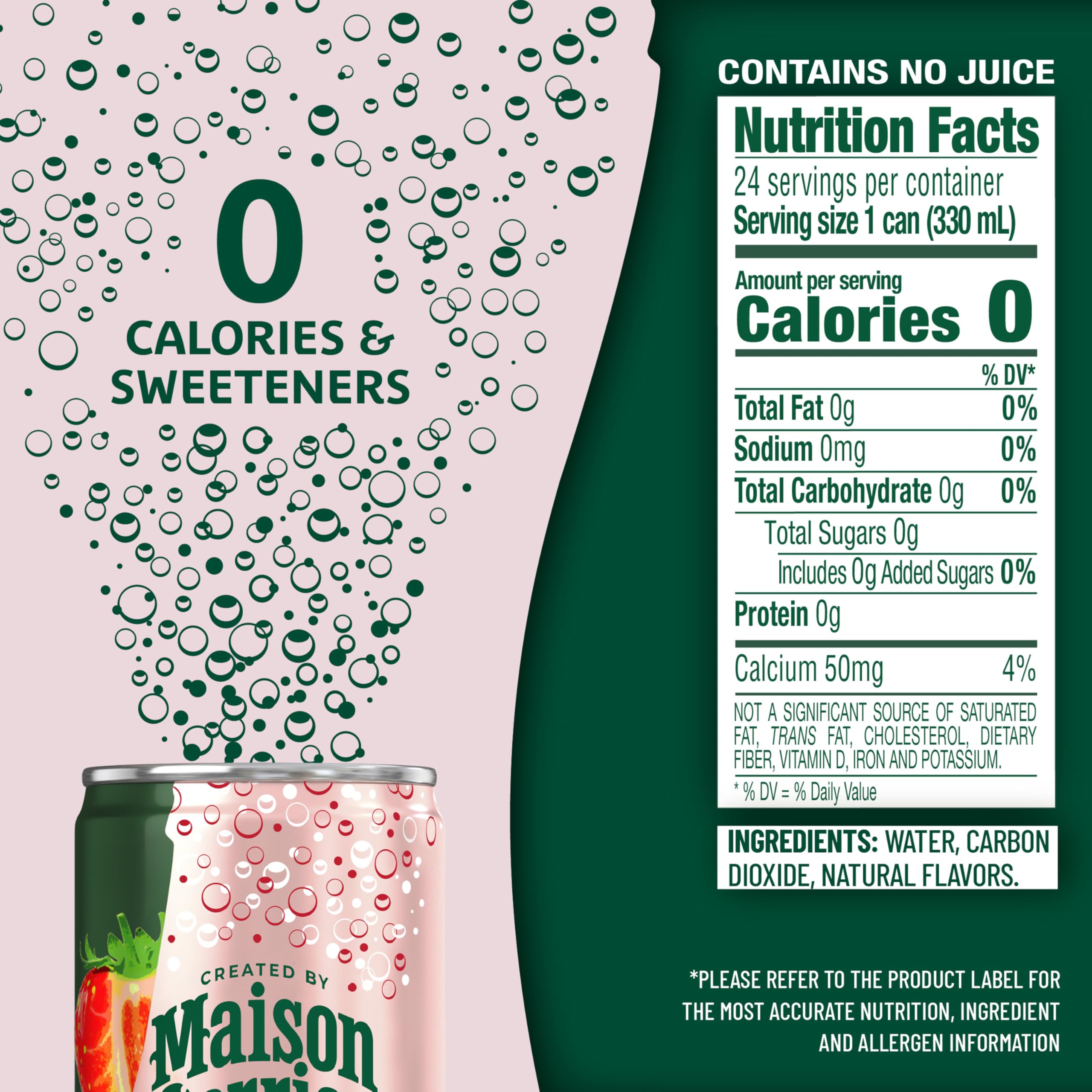 Closeup of Maison Perrier Forever Strawberry bubbles delivering a refreshing strawberry note
