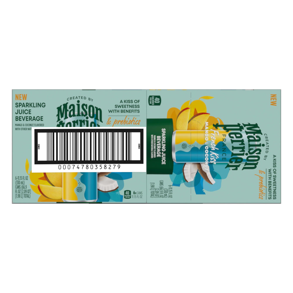 Maison Perrier French Kiss mango-coconut with ice for a refreshing break.