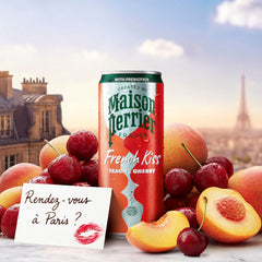 Maison Perrier French Kiss bottle highlights 6g prebiotic fiber for a fiber-forward sip
