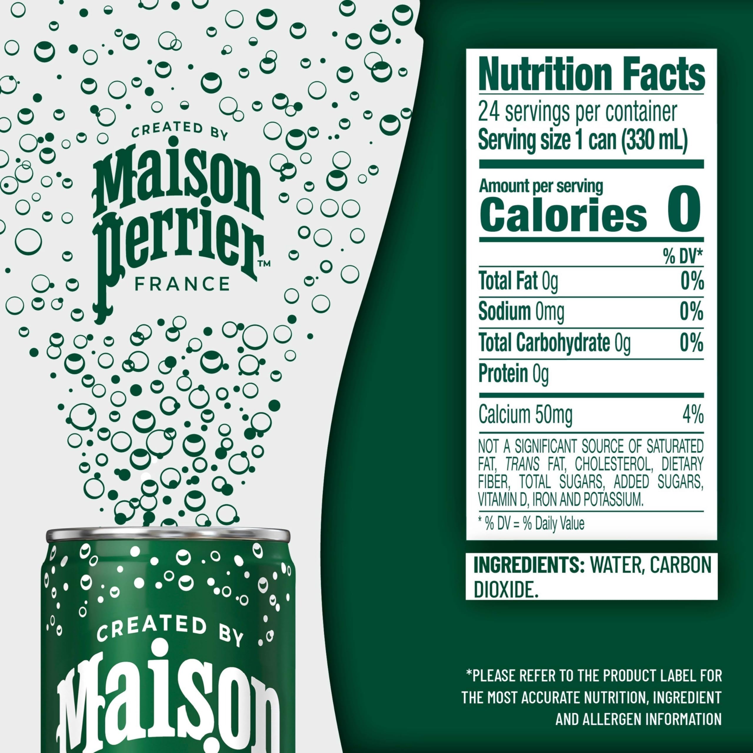 Maison Perrier Ultimate Sparkling Water 3-pack can showing convenient on-the-go refreshment