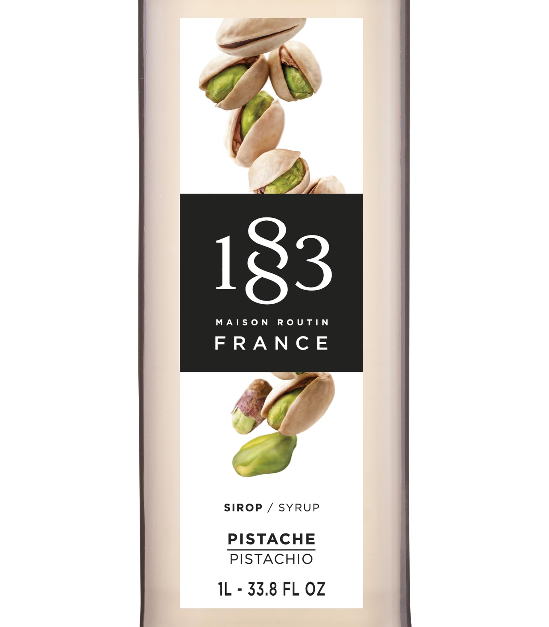 1883 Pistachio Syrup latte steam adding smooth pistachio notes.