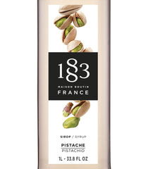 1883 Pistachio Syrup latte steam adding smooth pistachio notes.
