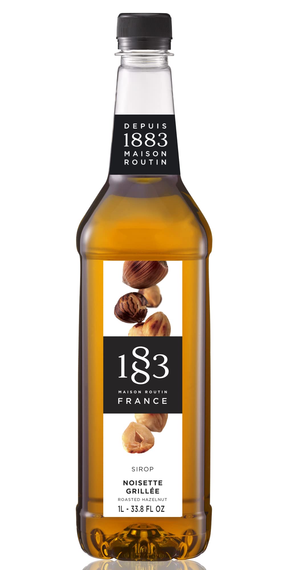 1883 MAISON ROUTIN hazelnut syrup bottle for café‑quality beverages