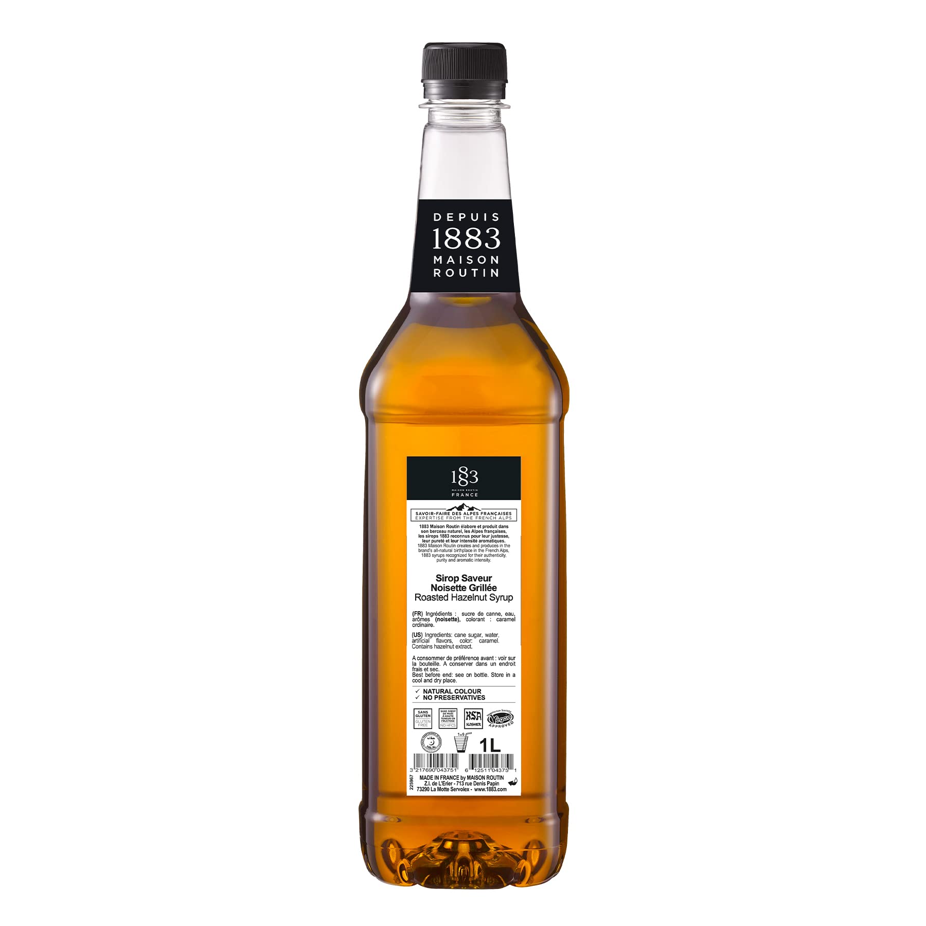 1883 MAISON ROUTIN syrup made from cane sugar for clean sweetness