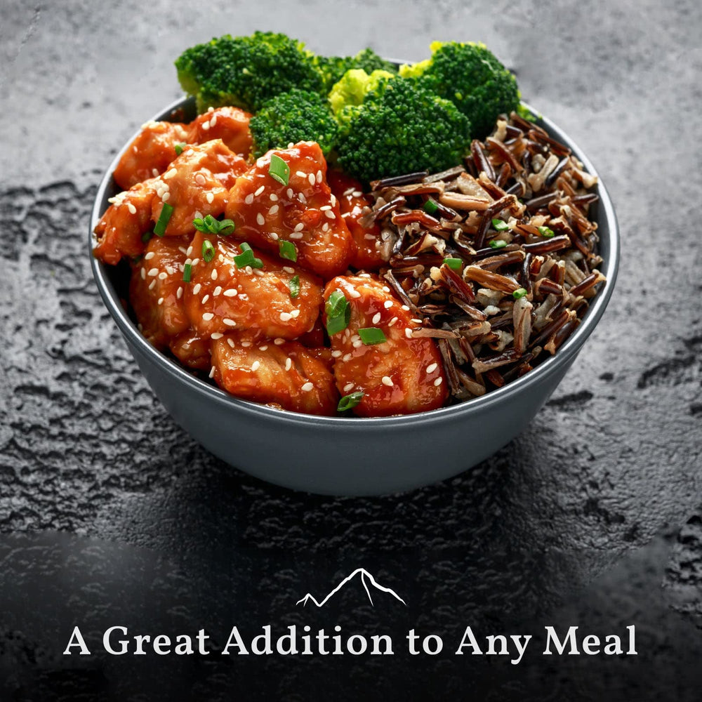 MAITREYA serving suggestion: wild rice as a hearty side.