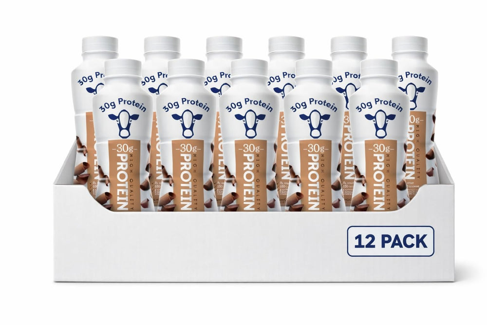 Generic protein shake chocolate bottle 11.5 oz for quick on-the-go refuel