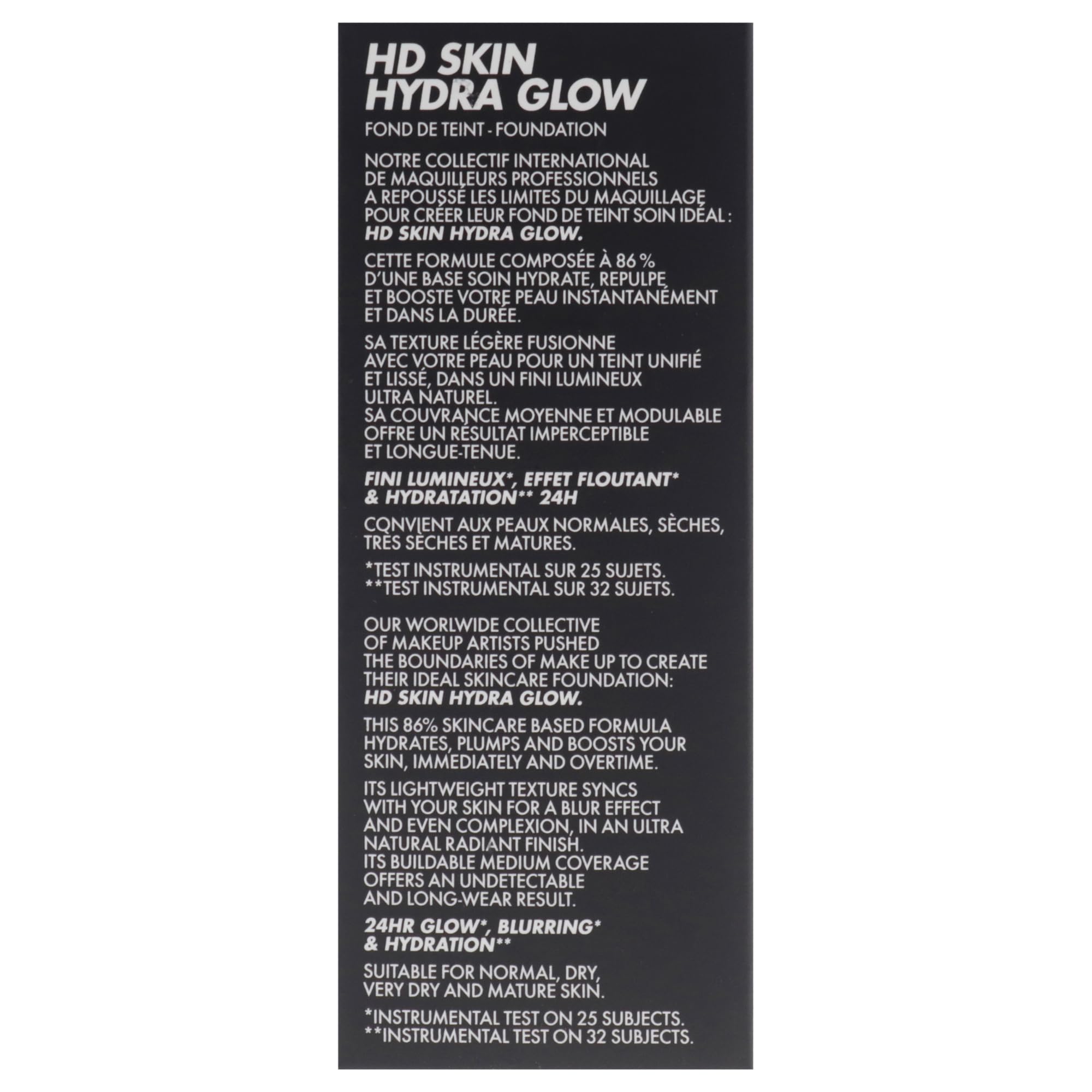 Make Up For Ever HD Skin Hydra Glow on-skin application—smooth, even coverage.