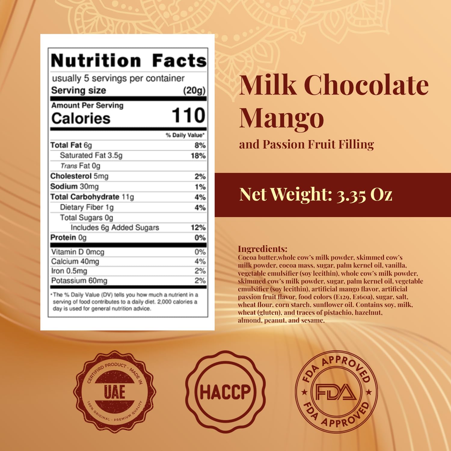 Makro Food ChocCart Dubai bar unwrapped, showcasing luxurious milk chocolate texture.