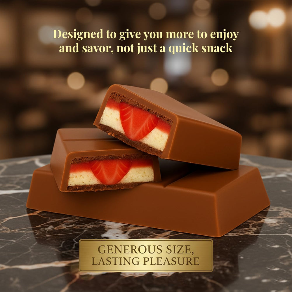Makro Food ChocCart Dubai bar texture close-up, smooth milk chocolate.
