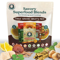 Mala Girl broth variety pack sachet for quick plant-based hydration and flavorful rituals.