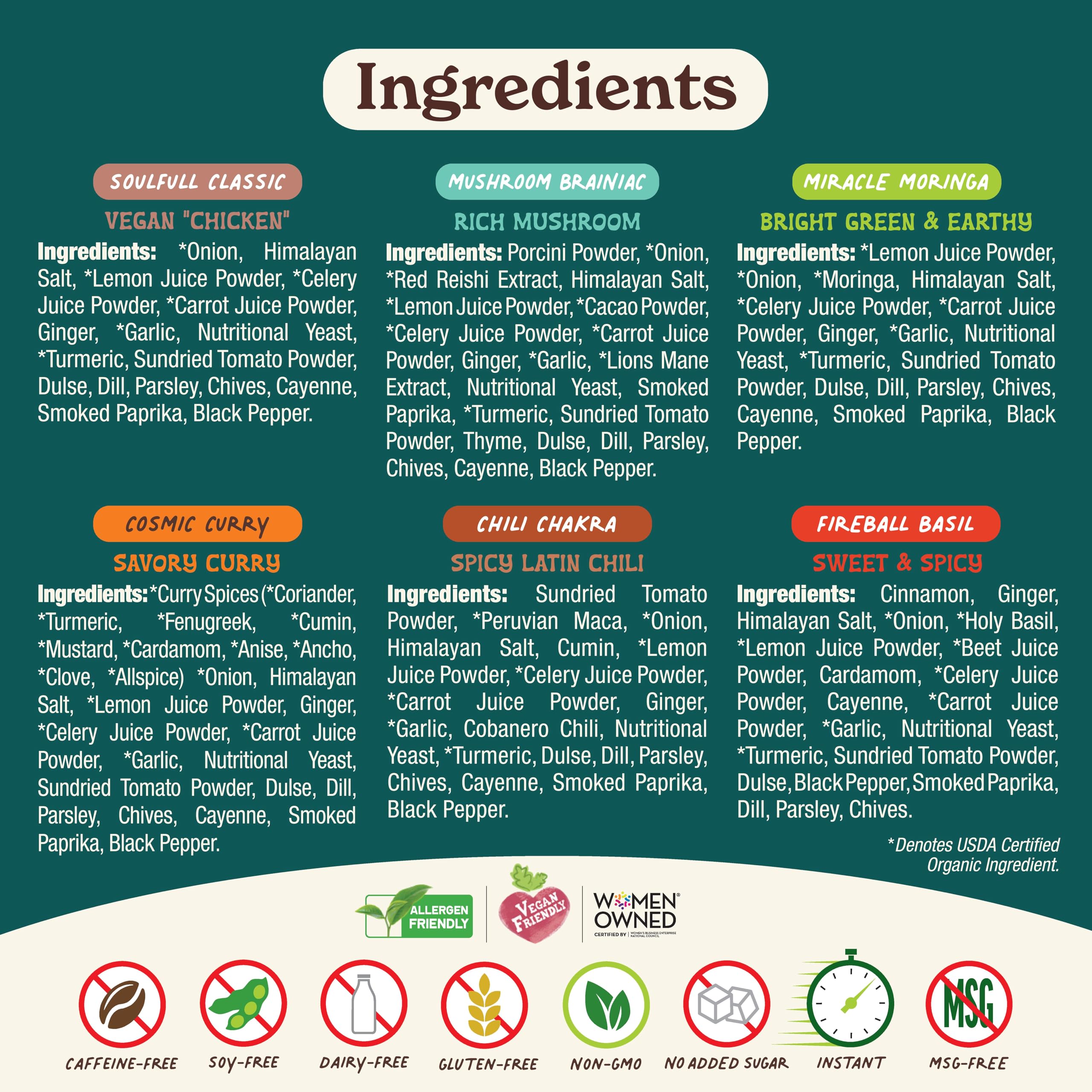 Mala Girl Mushroom Brainiac sachet for brain-friendly vegan broth and meals.