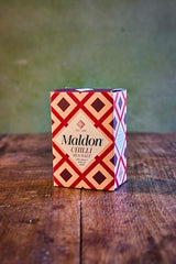 Maldon chilli sea salt flakes aleppo pepper blend adds warmth to prawns.