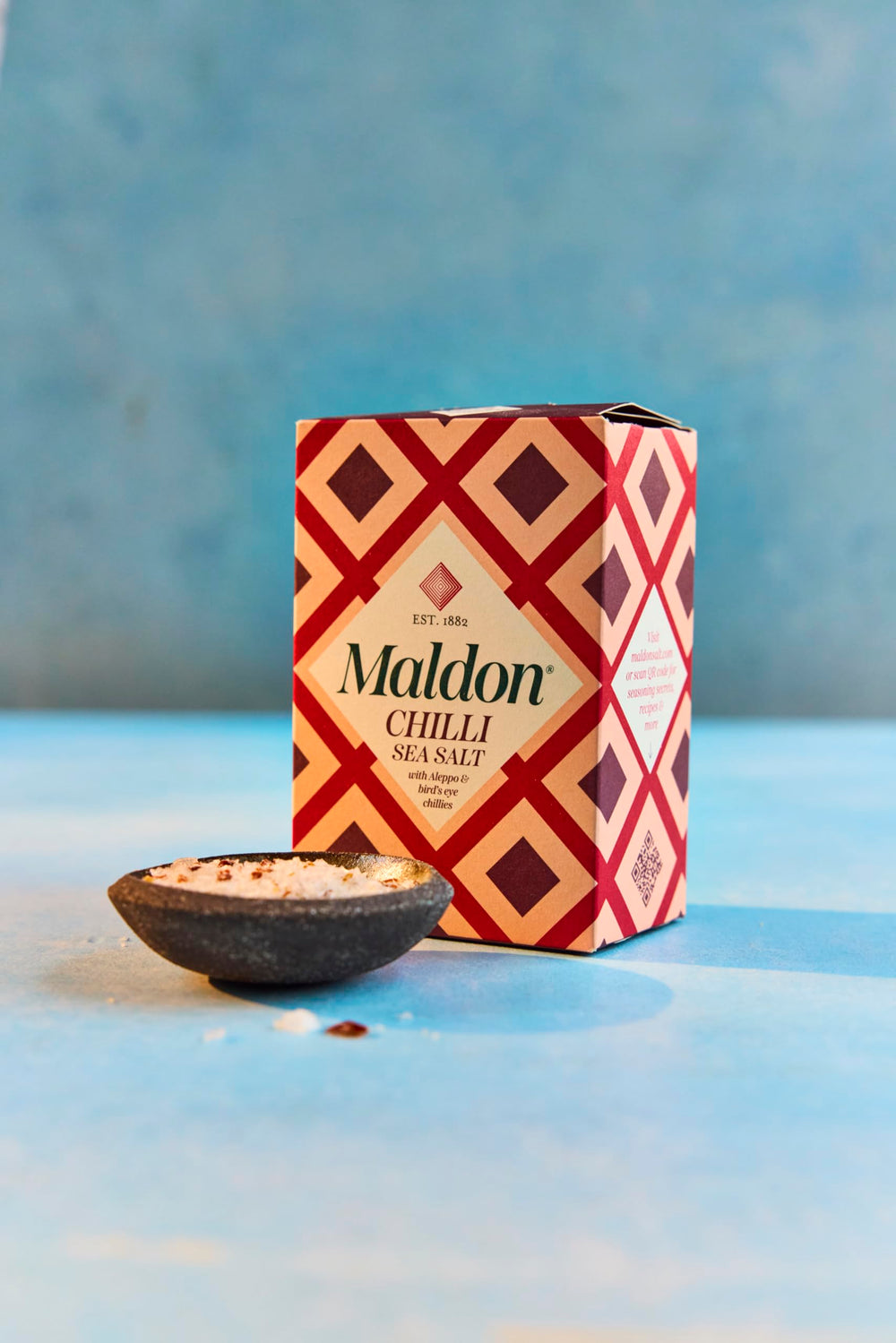 Maldon chilli sea salt flakes rims a margarita with heat and aroma.