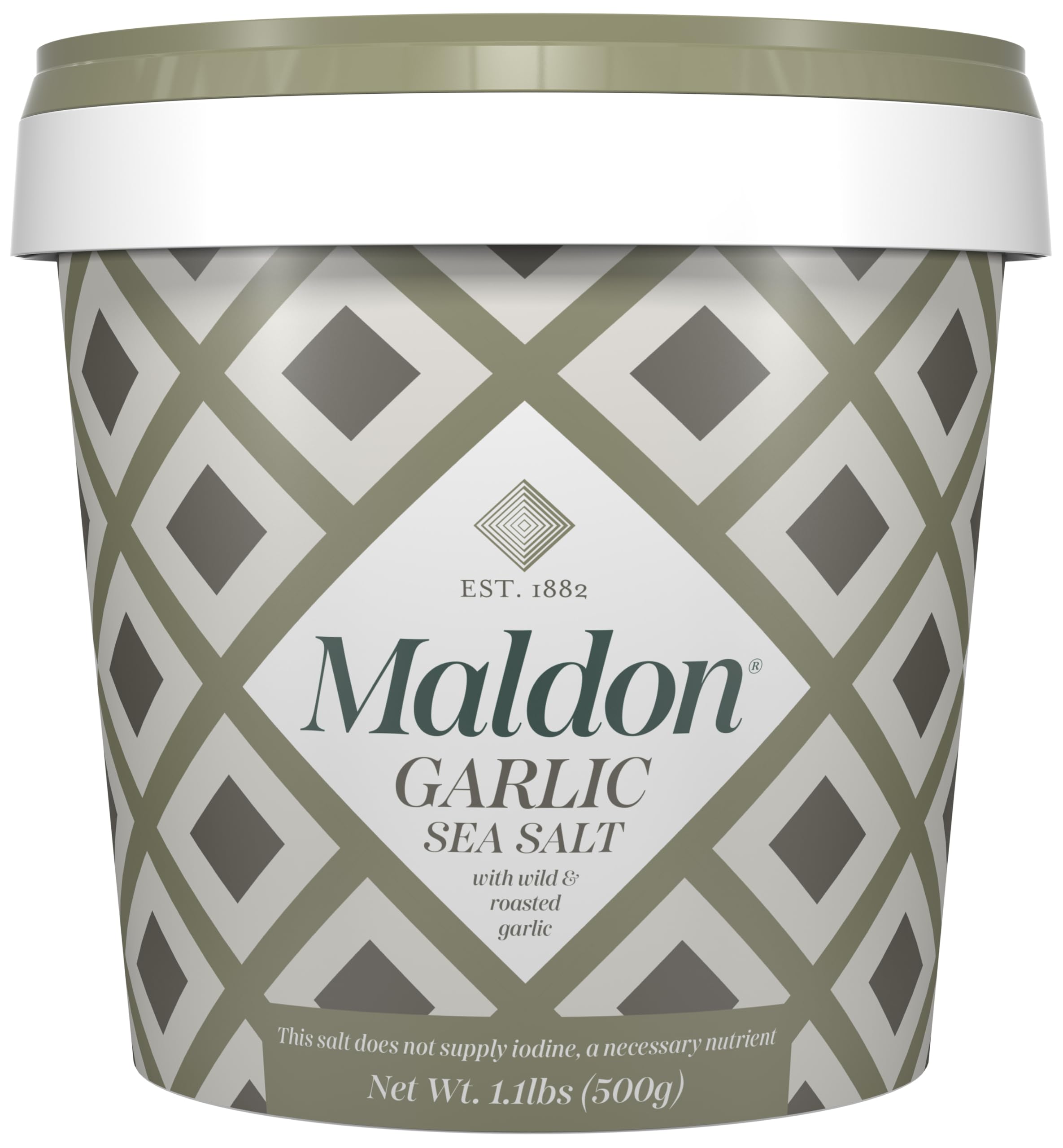 Maldon Garlic Sea Salt with wild garlic flakes flavors dishes beautifully