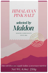Maldon Himalayan pink salt 8.8 oz bottle adds premium flavor to dishes