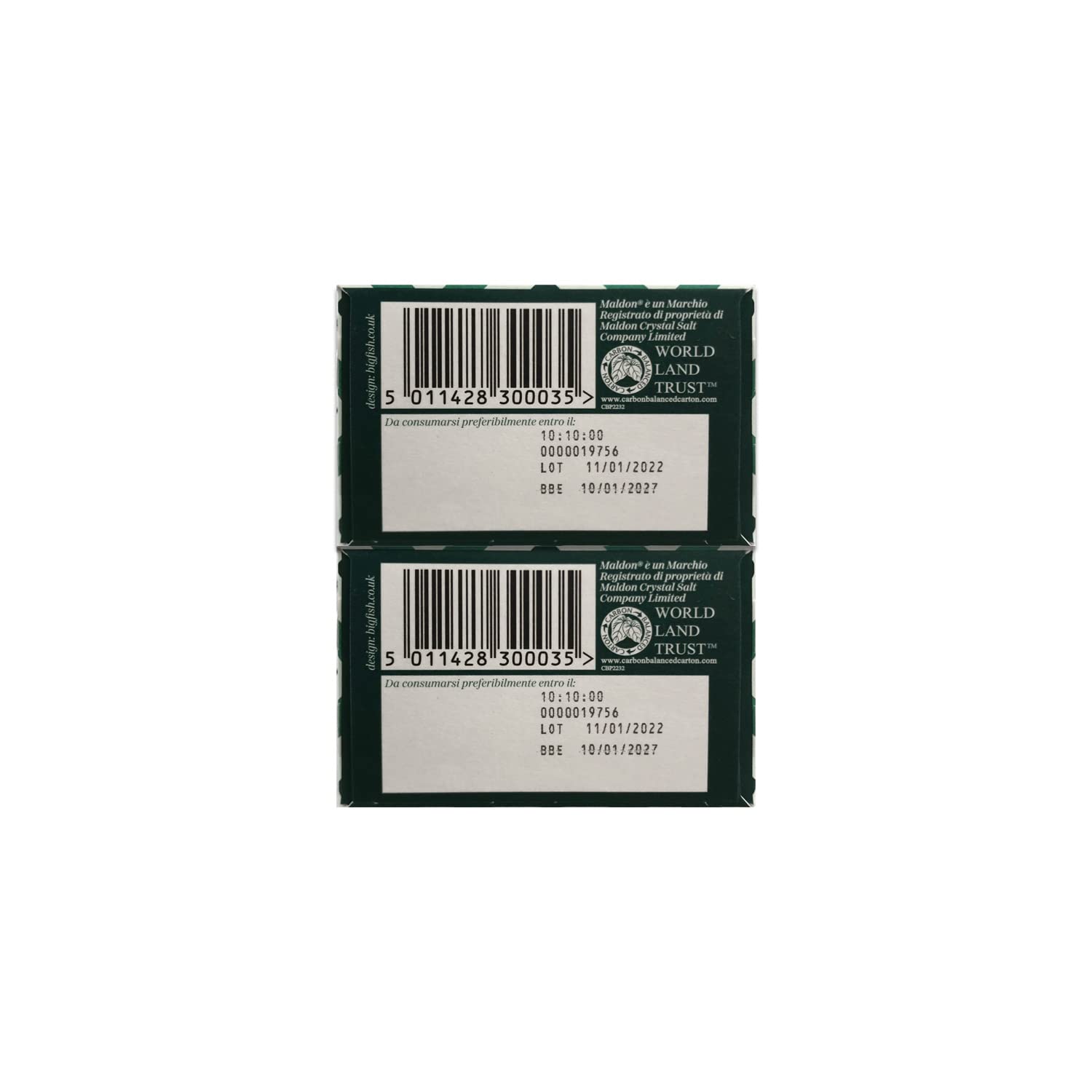 Maldon 125g two-pack in shaker packaging, perfect for quick seasoning.