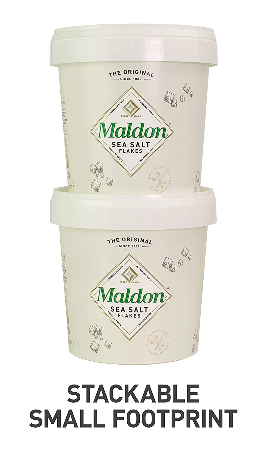 Maldon salt flakes finishing touch on seafood or vegetables
