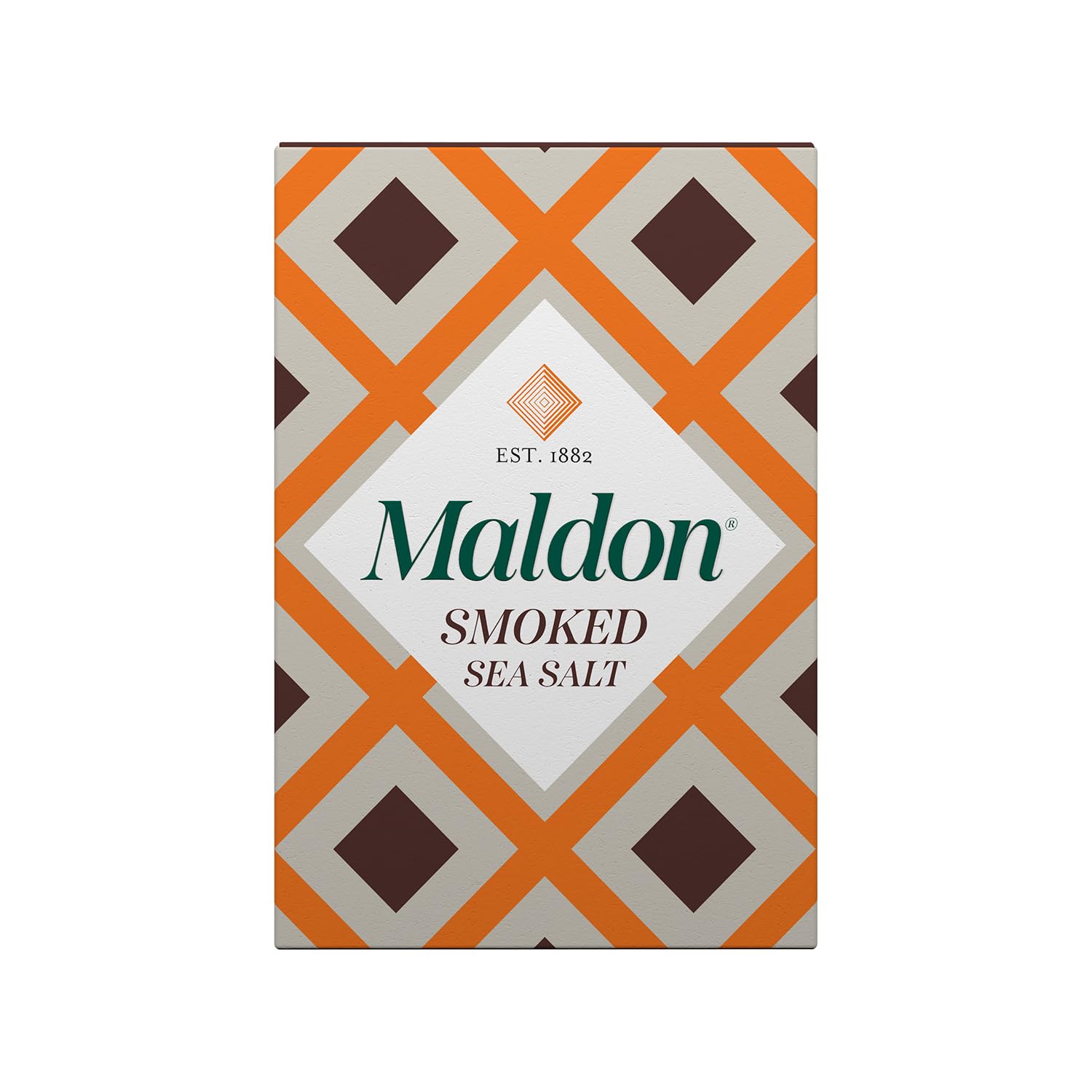 Maldon smoked sea salt flakes in a jar, rich smoky flavor to finish meats