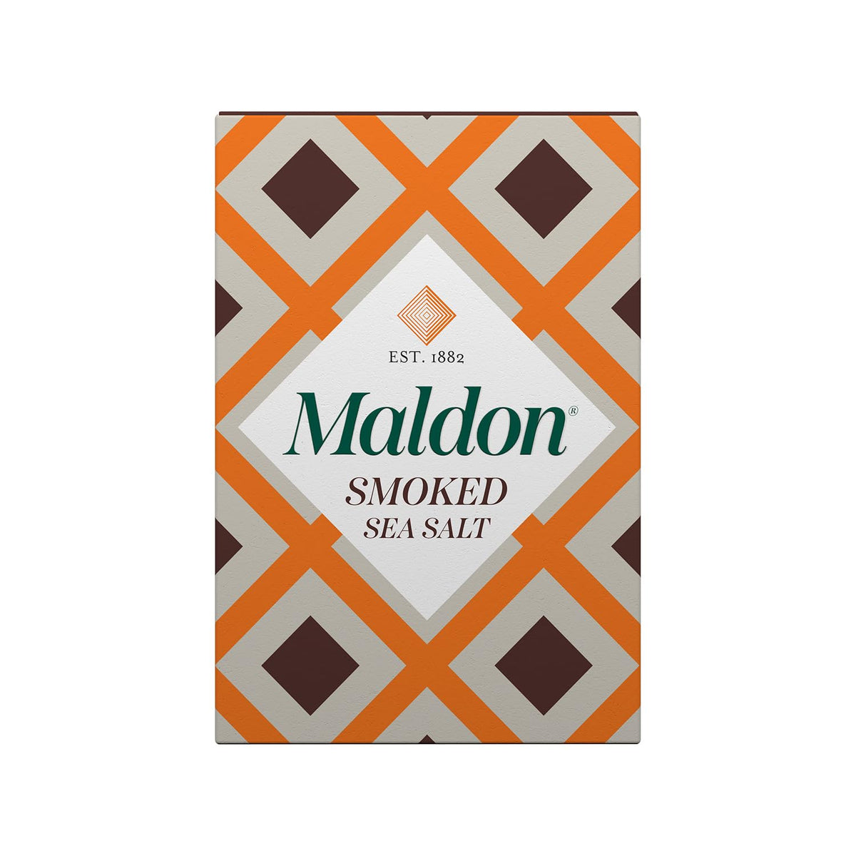 Maldon smoked sea salt flakes in a jar, rich smoky flavor to finish meats