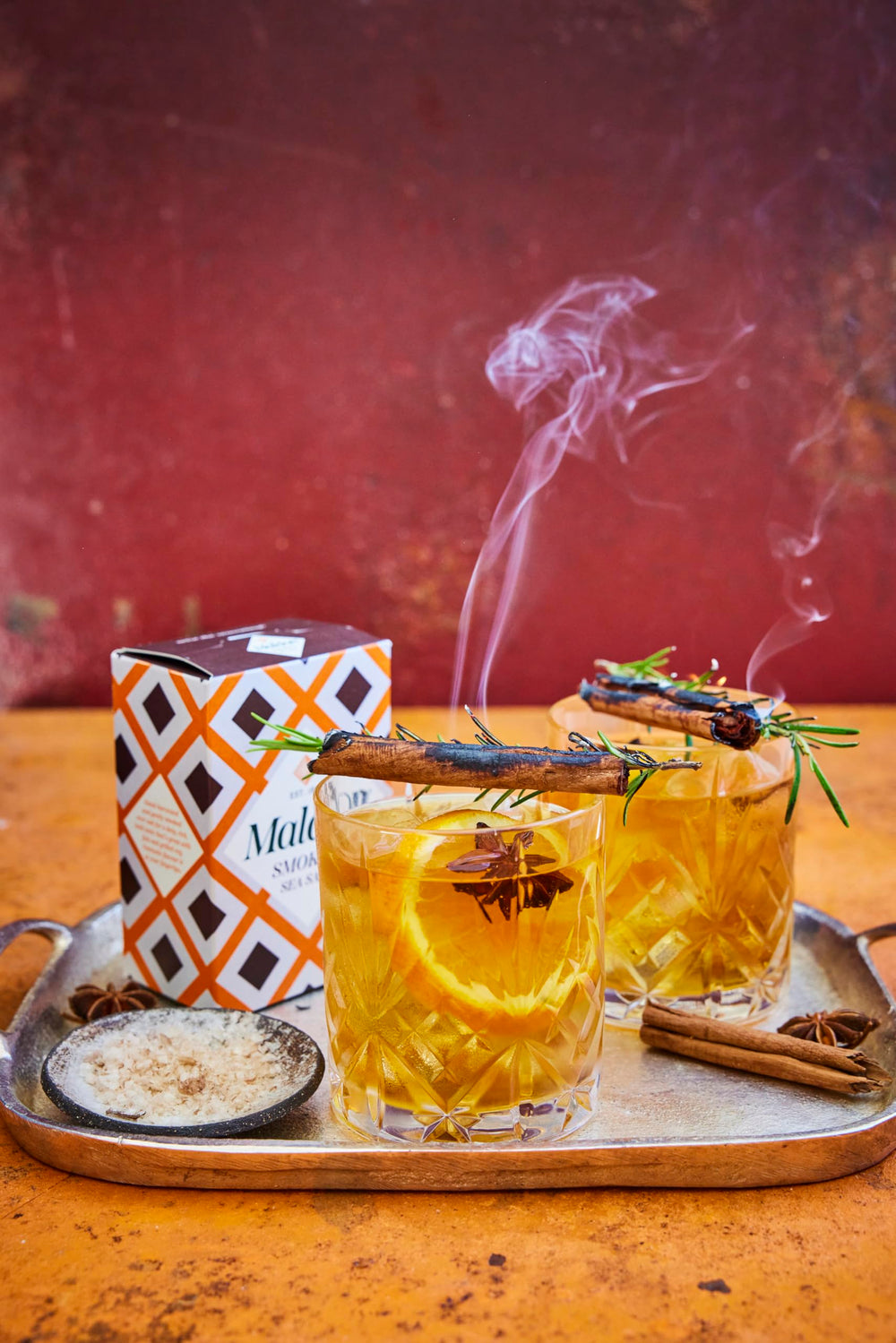 Maldon smoked sea salt flakes kitchen scene, a versatile pantry staple