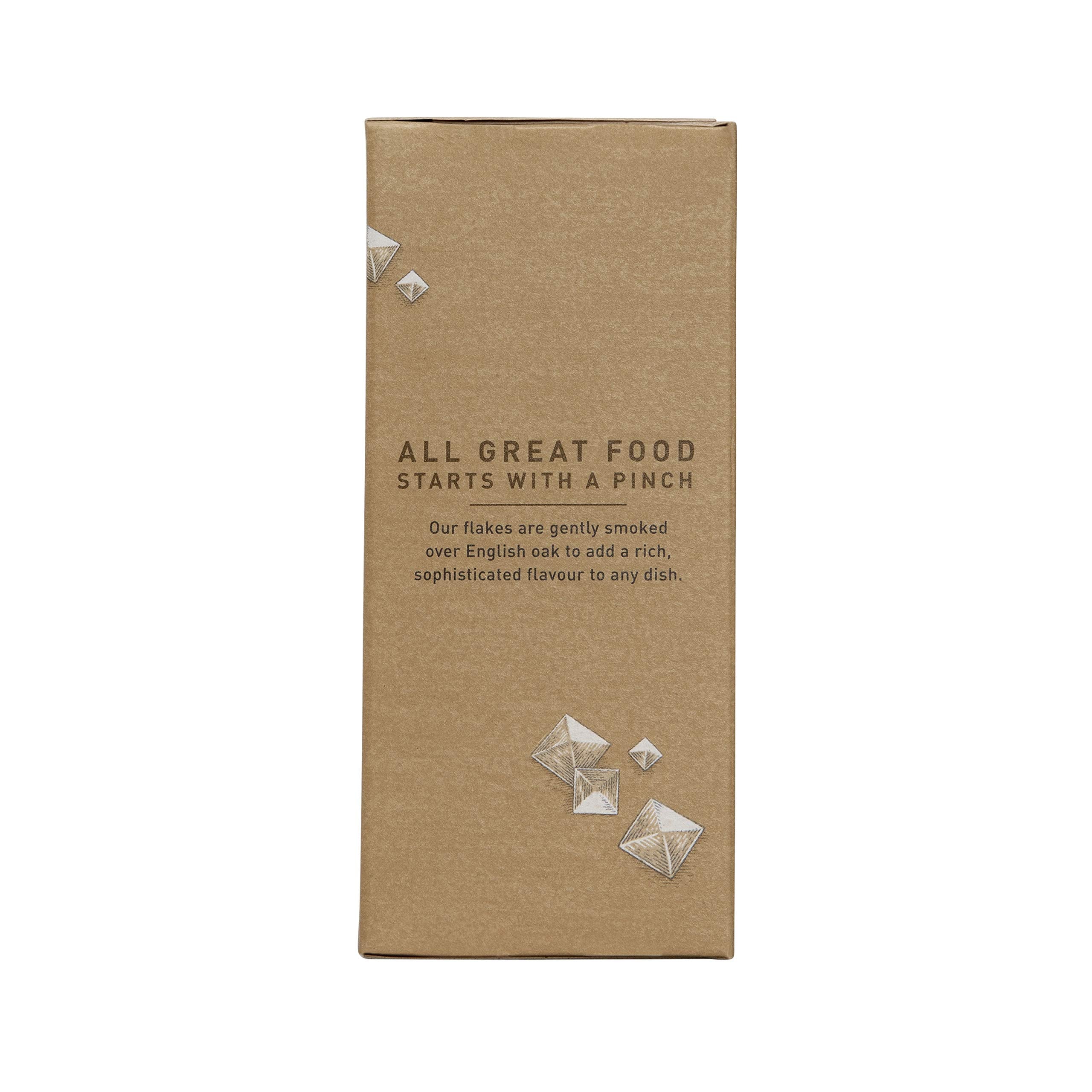 Maldon smoked sea salt flakes on vegetables to finish a dish