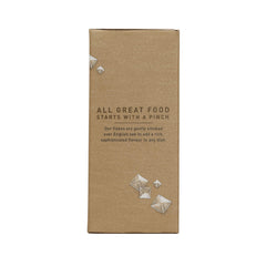 Maldon smoked sea salt flakes on vegetables to finish a dish
