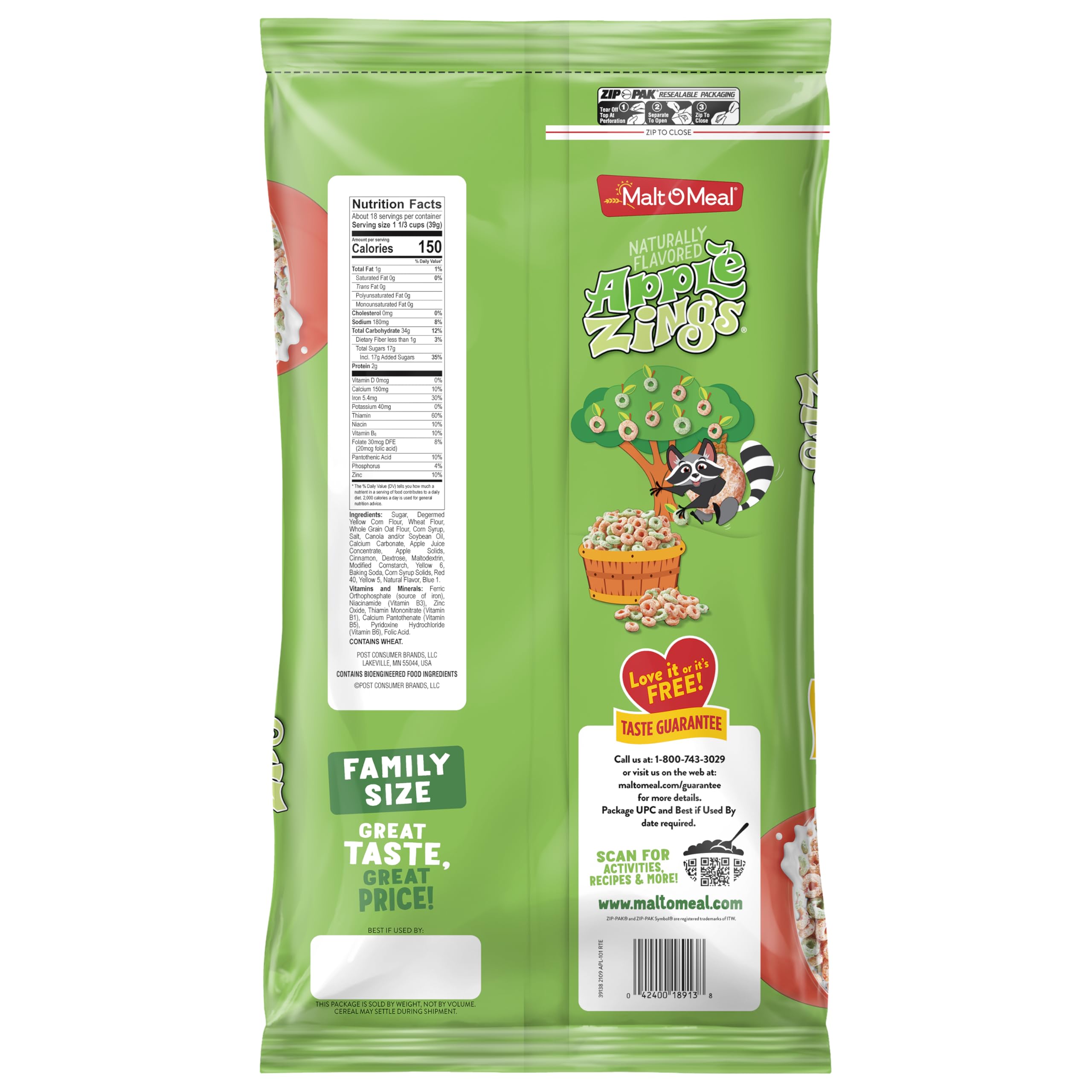 Malt-O-Meal Apple Zings as a kid-friendly after-school snack