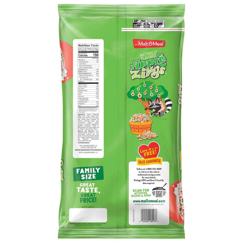 Malt-O-Meal Apple Zings as a kid-friendly after-school snack