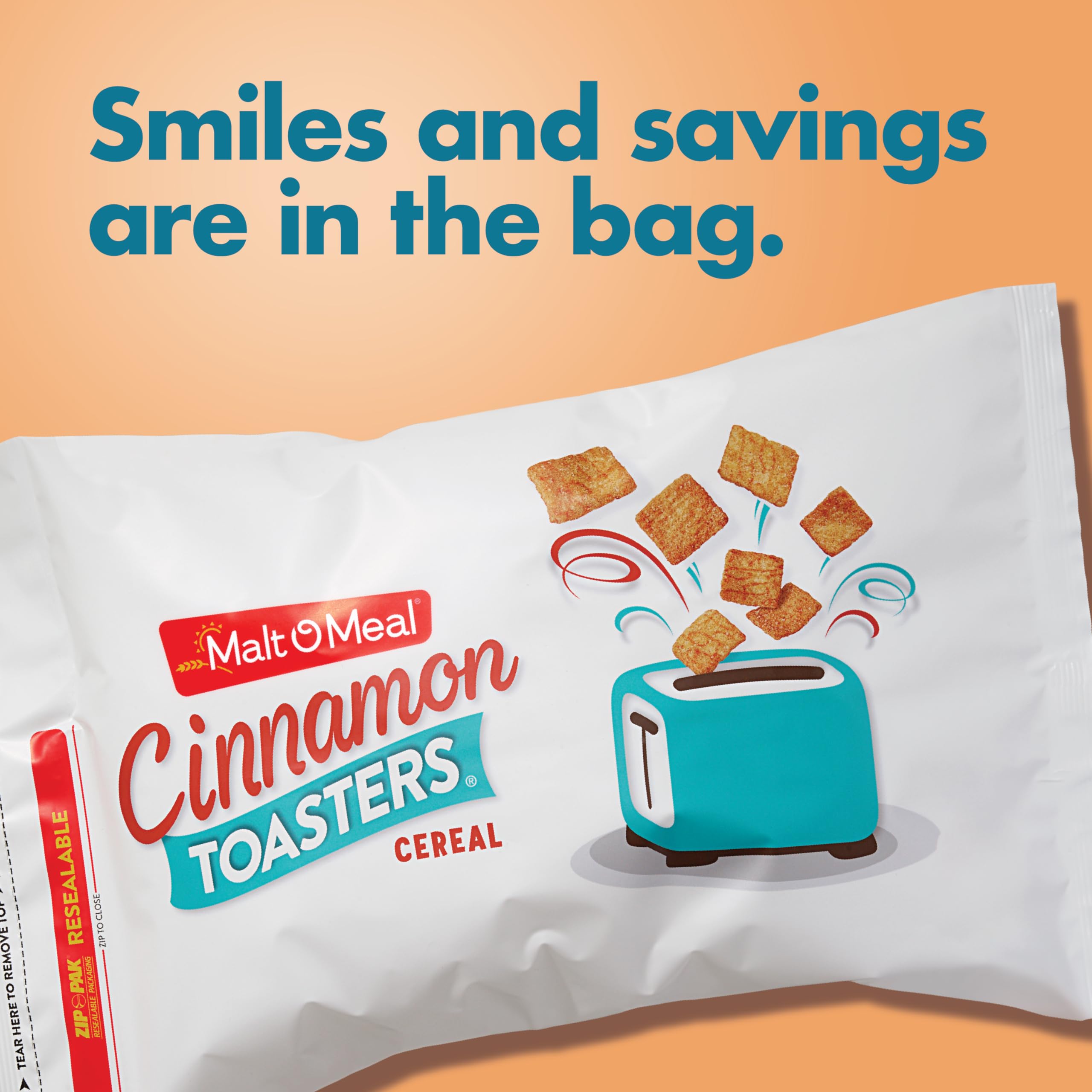 Malt-O-Meal Cinnamon Toasters bowl-serve features family enjoying breakfast or a snack.