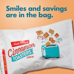 Malt-O-Meal Cinnamon Toasters bowl-serve features family enjoying breakfast or a snack.