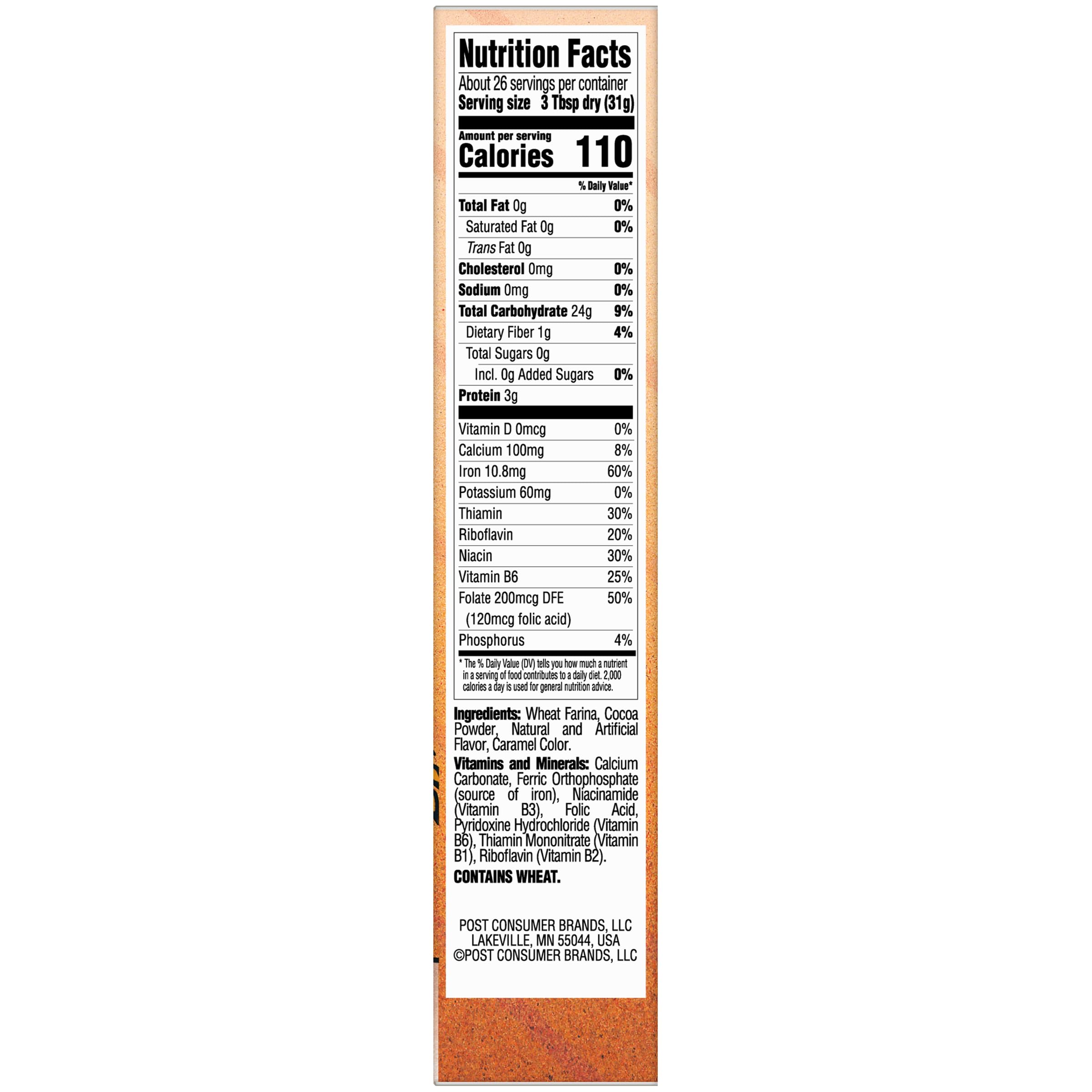 Malt-O-Meal Coco Wheats Kosher seal on the box.