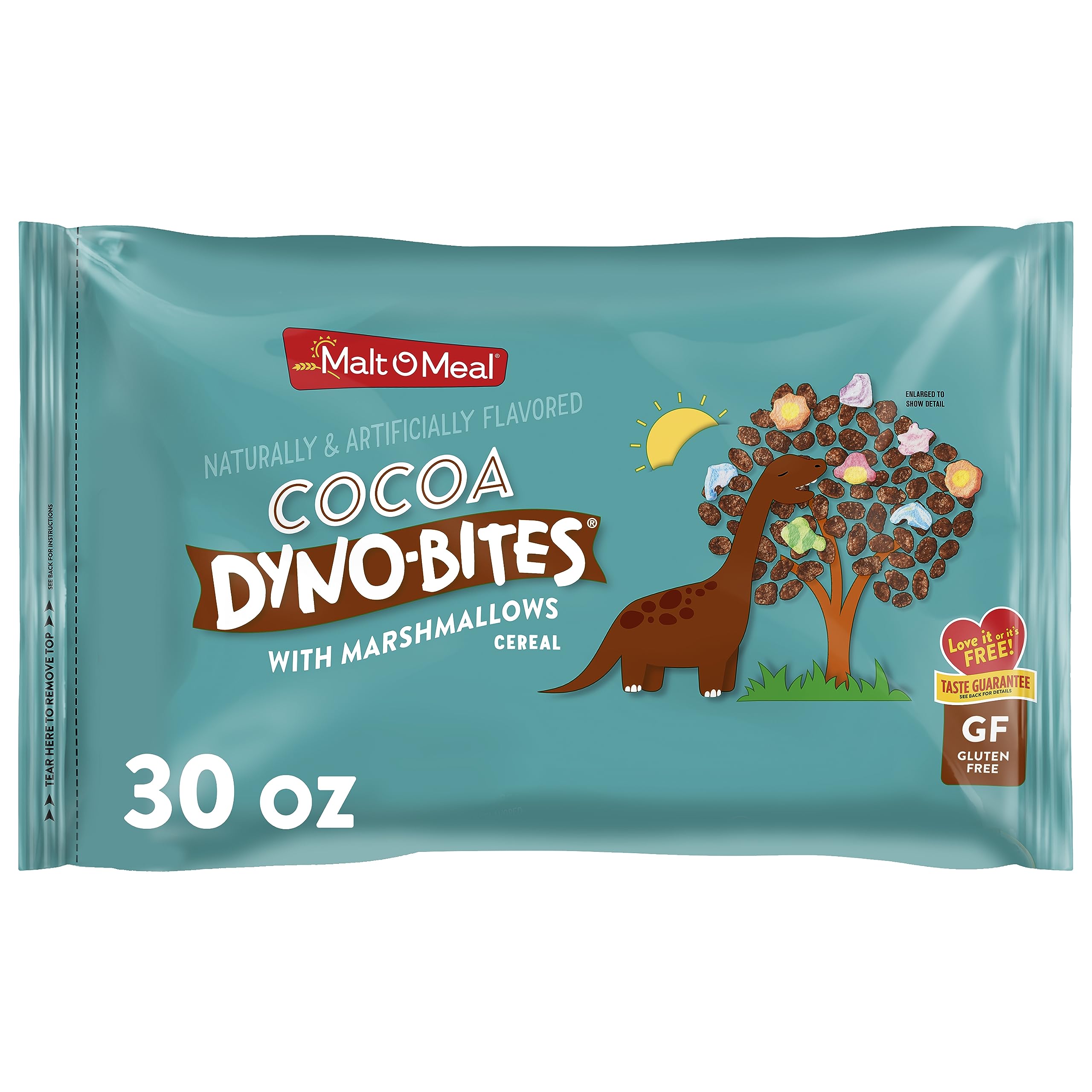 Malt-O-Meal Cocoa Dyno Bites in a bowl for a chocolate breakfast treat