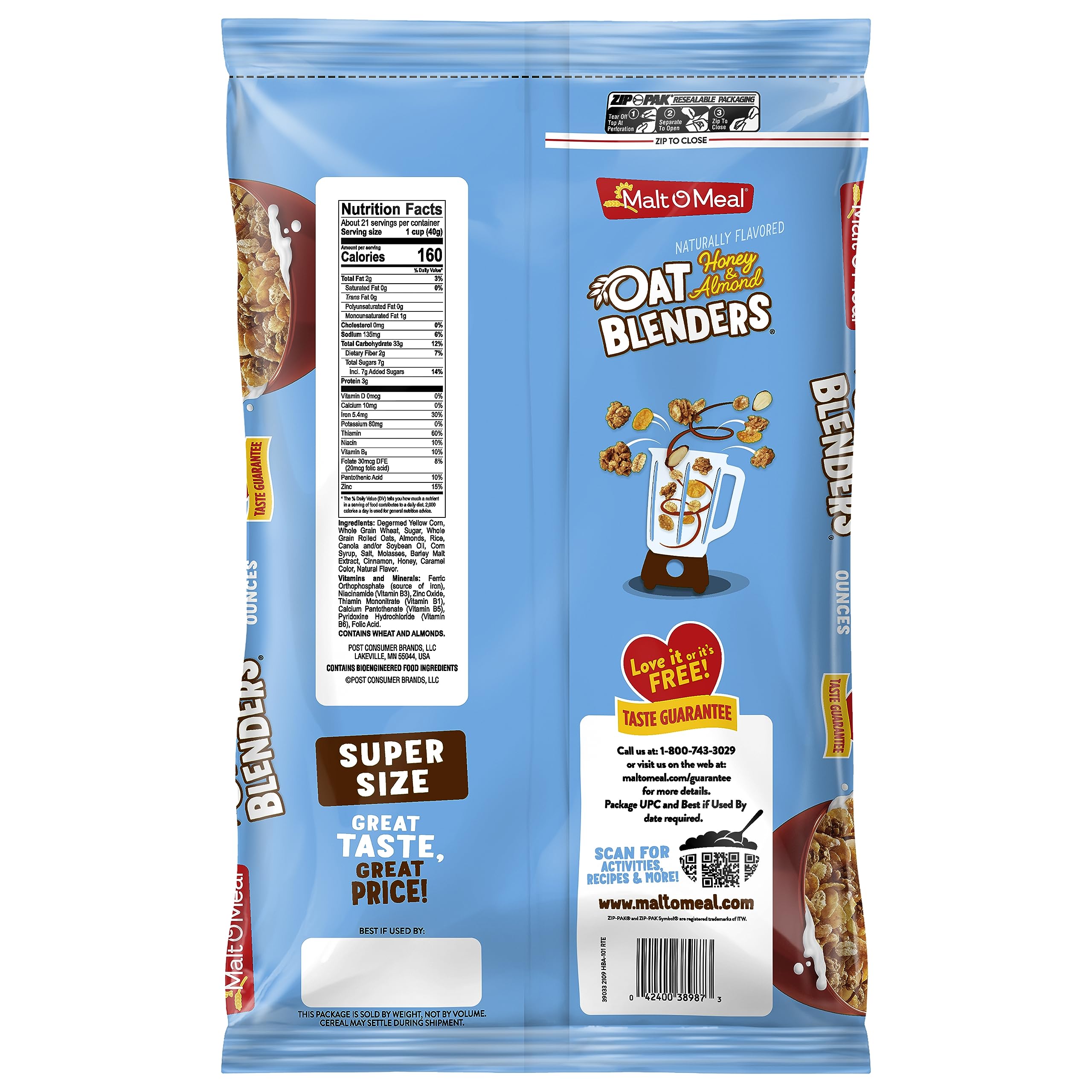Malt-O-Meal family-size bag ready for shared breakfasts.
