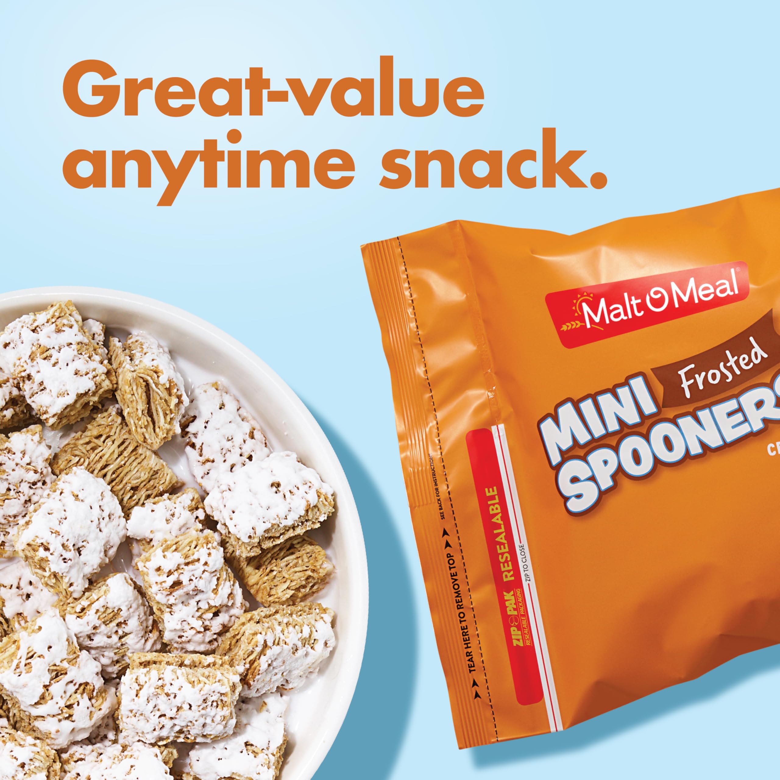 Family table featuring Malt-O-Meal Frosted Mini Spooners.