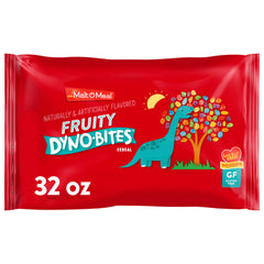 Malt-O-Meal Fruity Dyno Bites in a bowl with bright fruity crunch