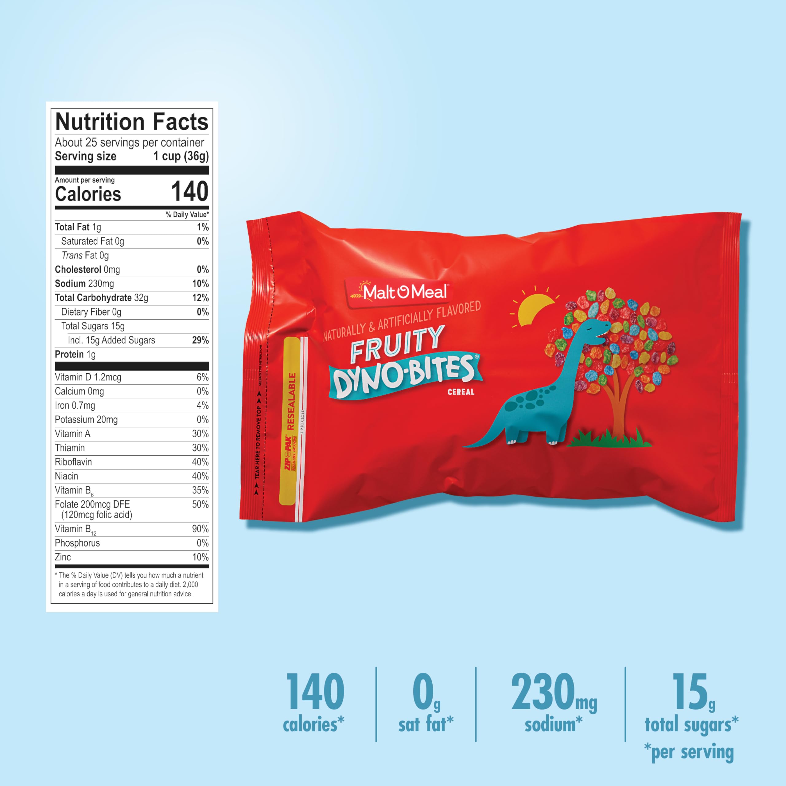 Gluten-free Malt-O-Meal Fruity Dyno Bites cereal