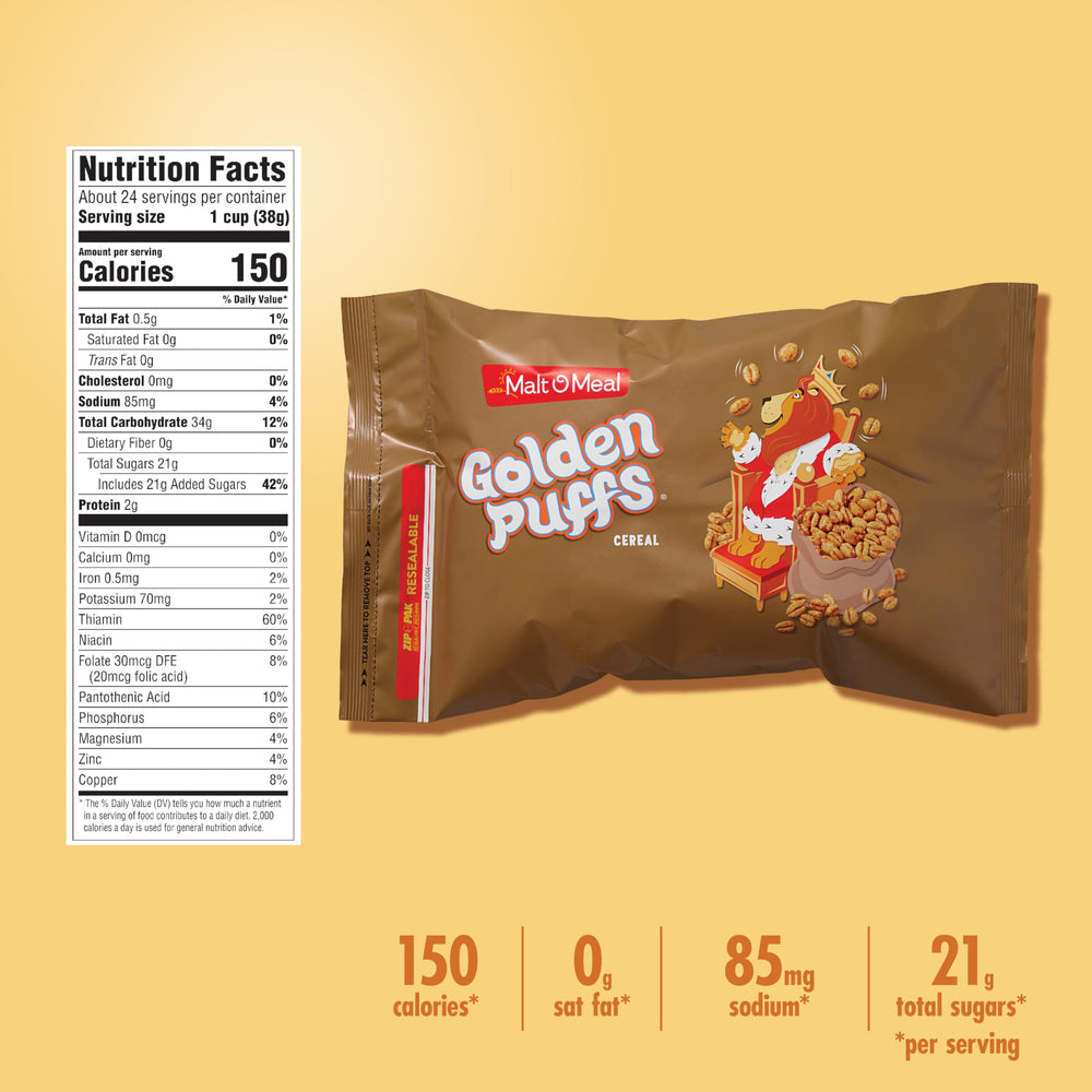 Malt-O-Meal Golden Puffs served with milk, a quick morning ritual