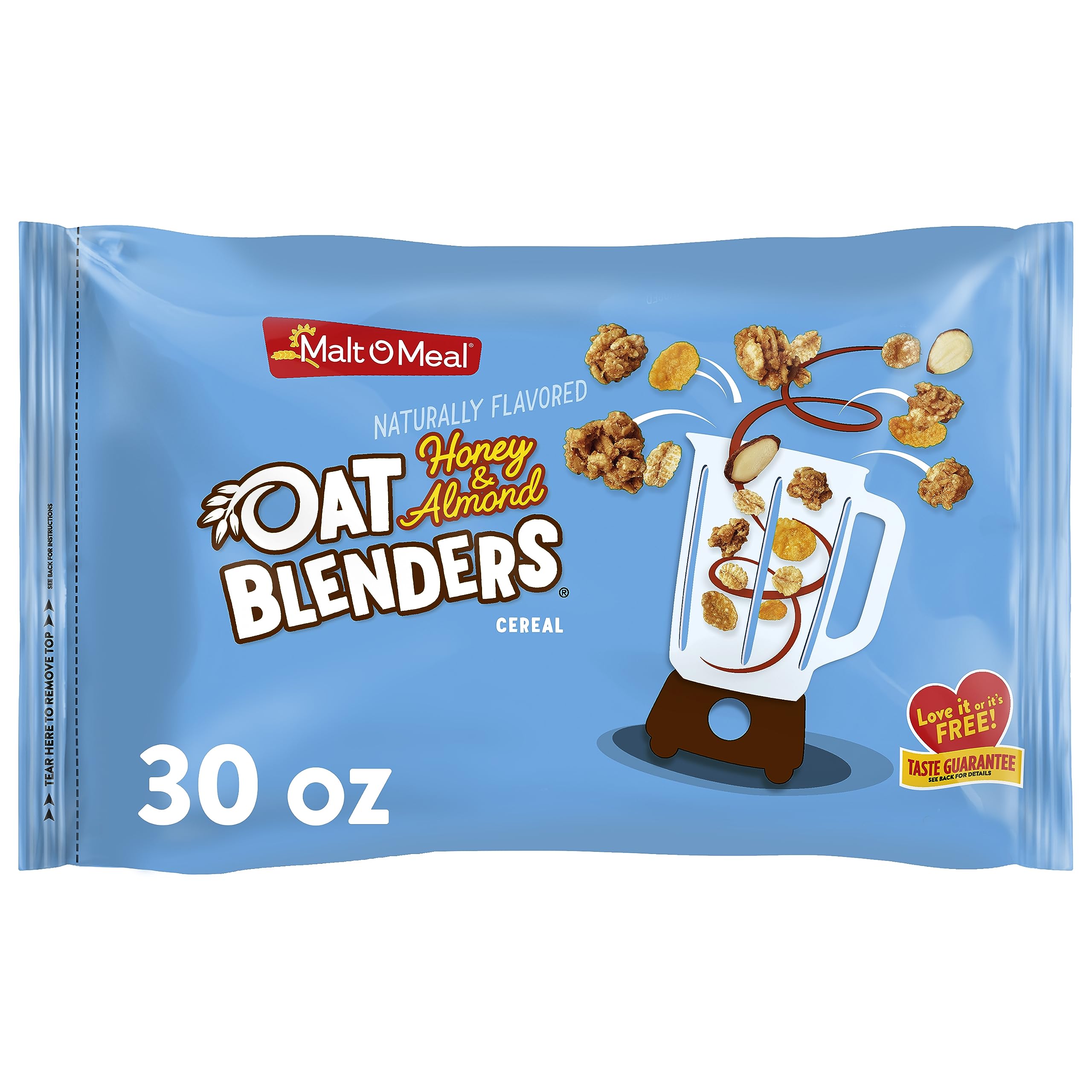 Malt-O-Meal Honey and Oats Almonds cereal bulk 30 oz ready to serve.