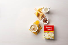 Malt-O-Meal Original nutrition panel highlights iron and folate content.