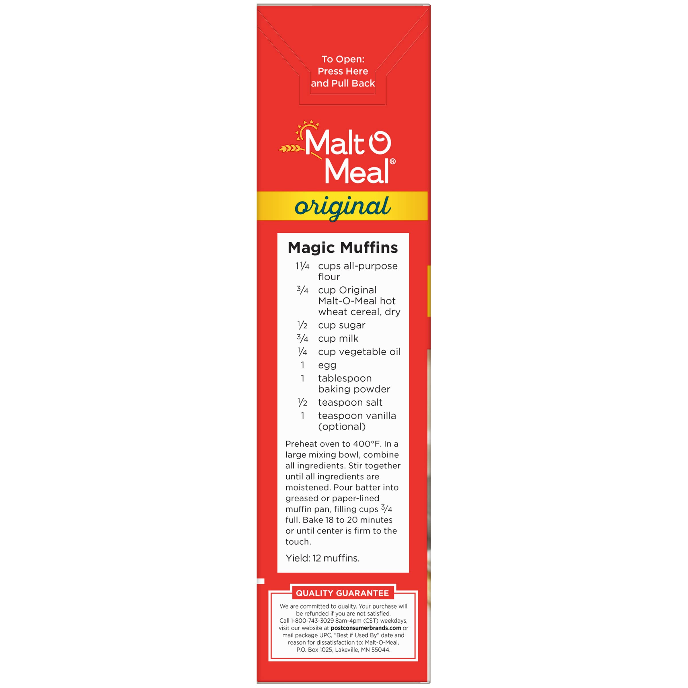 Malt-O-Meal Original ready-to-serve image invites a quick warm meal.