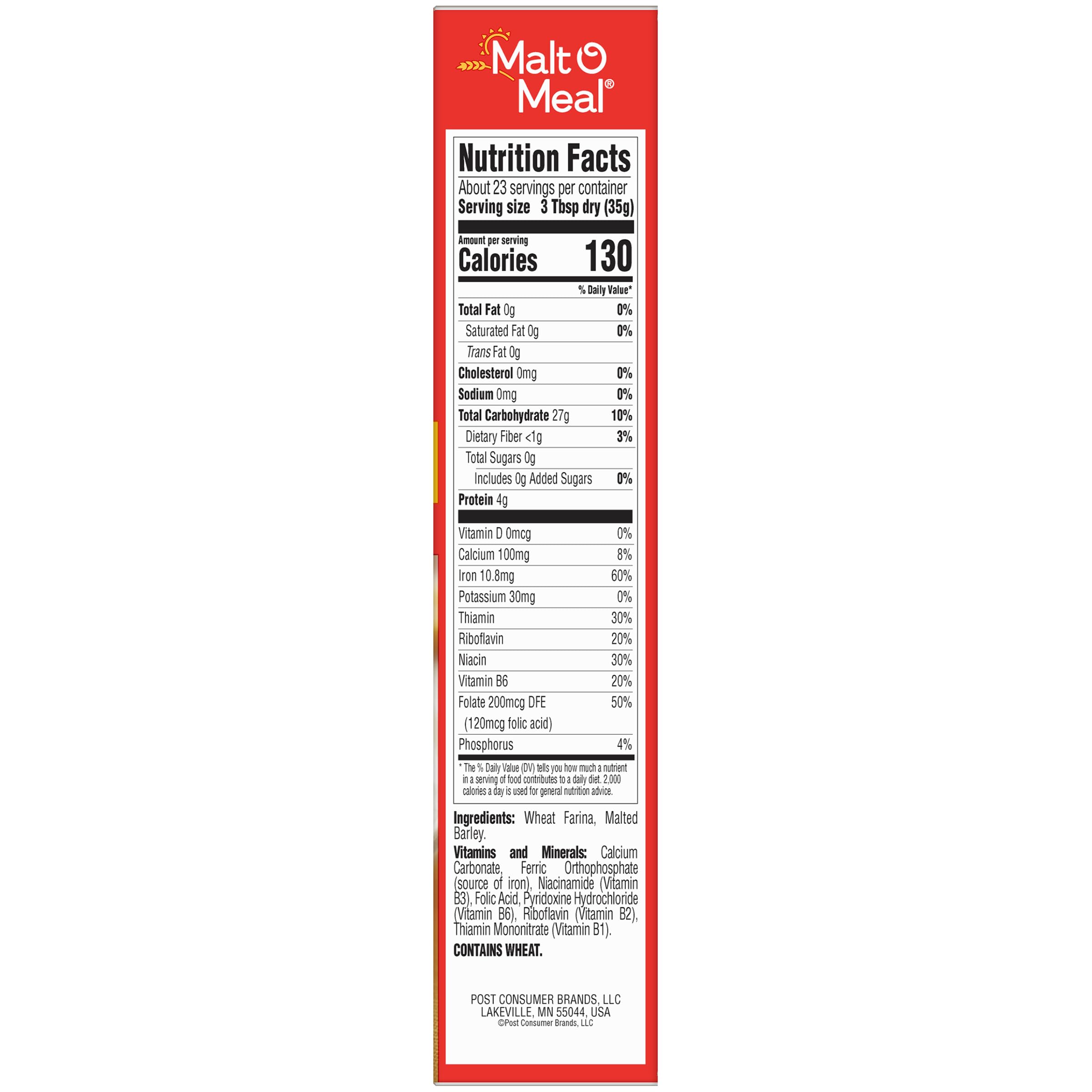 Malt-O-Meal Original kosher seal shown, trusted breakfast option.