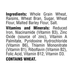 Malt-O-Meal Raisin Bran with visible sun-dried raisins for natural sweetness.