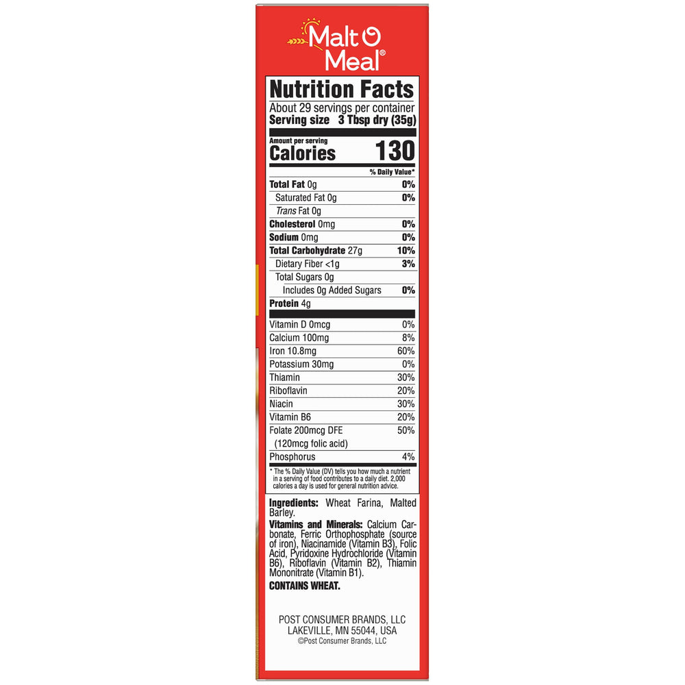 Malt-O-Meal varieties assortment showcases cereal options for mornings.