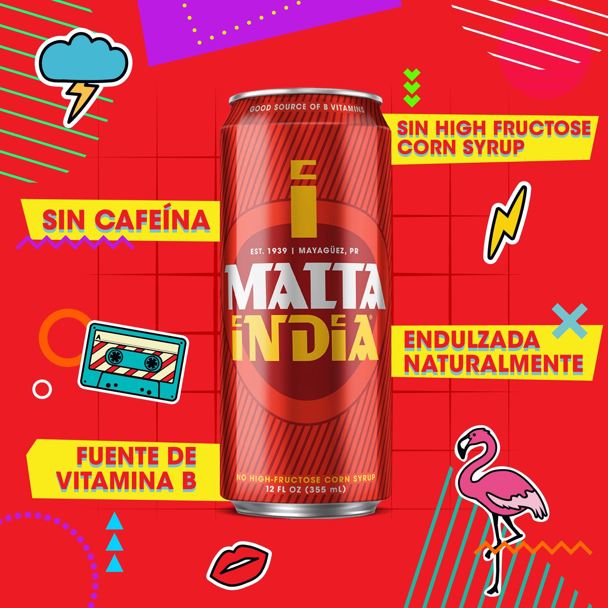 Malta India bottle back view communicates origin and product details for informed choices.