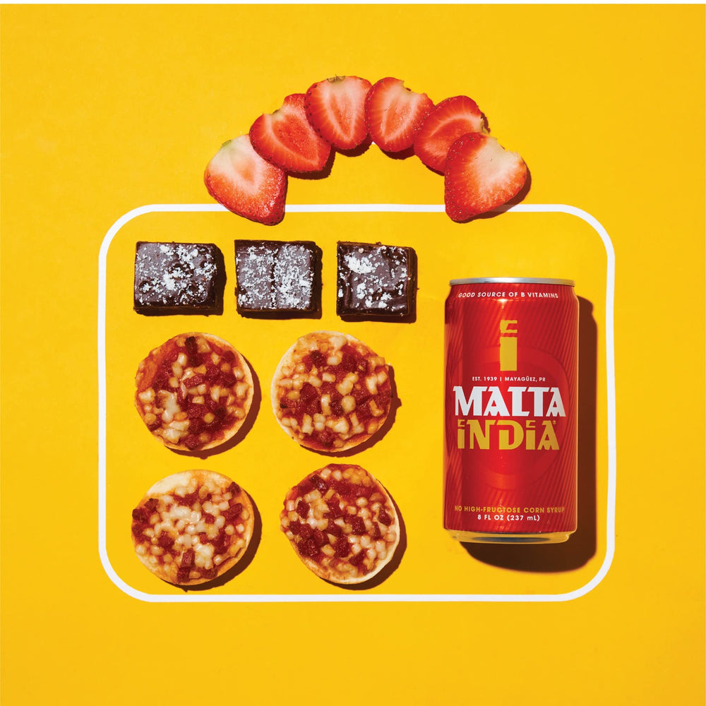 Malta India serving ideas image suggests chilled enjoyment with snacks for a quick treat.