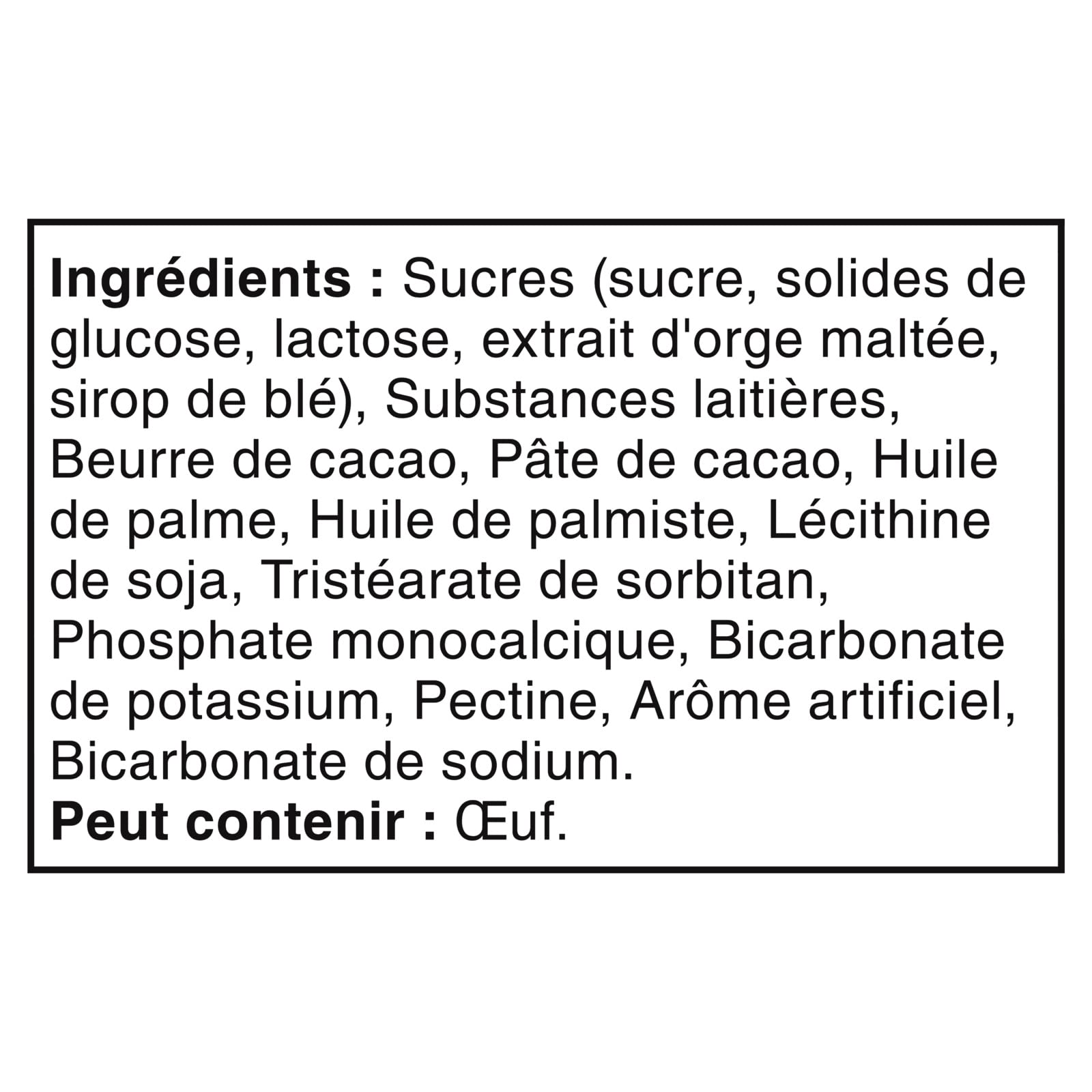 Maltesers Celebration 650g packaging label, informs ingredients and serving tips.